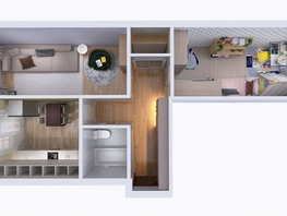 Продается 2-комнатная квартира ЖК Юго-Западный, дом 17, 69.9  м&sup2;, 9762390 рублей