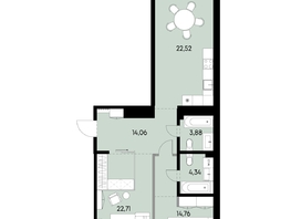 Продается 2-комнатная квартира ЖК ВЕКТОР премиум-квартал, дом 2, 82.27  м&sup2;, 23274000 рублей