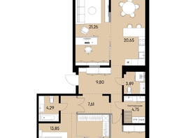 Продается 4-комнатная квартира ЖК ВЕКТОР премиум-квартал, дом 2, 120.55  м&sup2;, 33636000 рублей