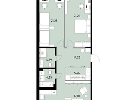 Продается 3-комнатная квартира ЖК ВЕКТОР премиум-квартал, дом 2, 101.46  м&sup2;, 29484000 рублей