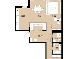 Продается 3-комнатная квартира ЖК ВЕКТОР премиум-квартал, дом 2, 91.2  м&sup2;, 27206000 рублей