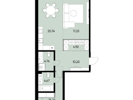 Продается 2-комнатная квартира ЖК ВЕКТОР премиум-квартал, дом 1, 78.82  м&sup2;, 21352000 рублей