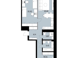 Продается 2-комнатная квартира ЖК ВЕКТОР премиум-квартал, дом 1, 79.38  м&sup2;, 22281000 рублей