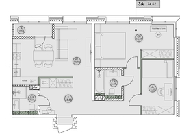 Продается 3-комнатная квартира ЖК Аквамарин, дом 2, 74.62  м&sup2;, 13580840 рублей