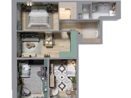 Продается 4-комнатная квартира ЖК Стрижи Сити, блок-секции 6,7, 81.7  м&sup2;, 14706000 рублей