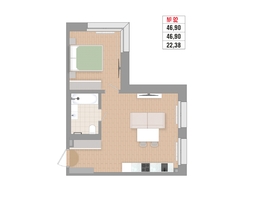 Продается 2-комнатная квартира ЖК Стрижи Сити, блок-секции 6,7, 46.9  м&sup2;, 13210000 рублей
