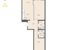 Продается 2-комнатная квартира ЖК Автограф, 74.29  м&sup2;, 12439844 рублей