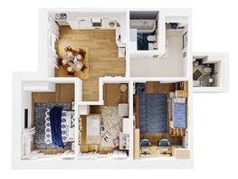 Продается 3-комнатная квартира ЖК Стрижи Сити, блок-секции 6,7, 89.95  м&sup2;, 16191000 рублей