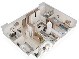 Продается 2-комнатная квартира  ЖиВой комплекс на Кузьмихе, 61.39  м&sup2;, 9200000 рублей