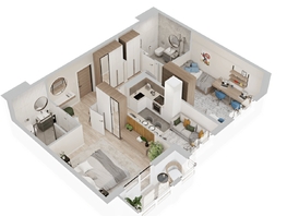Продается 2-комнатная квартира  ЖиВой комплекс на Кузьмихе, 64.41  м&sup2;, 9350000 рублей