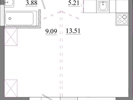 Продается 1-комнатная квартира ЖК Первый Ленинский квартал, Дом 6, 35.09  м&sup2;, 4947690 рублей