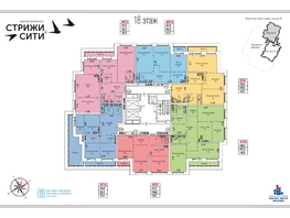 Продается 3-комнатная квартира ЖК Стрижи Сити, блок-секции 8,9, 61.2  м&sup2;, 11934000 рублей