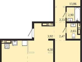 Продается 3-комнатная квартира ЖК 1661, 83.33  м&sup2;, 17249310 рублей