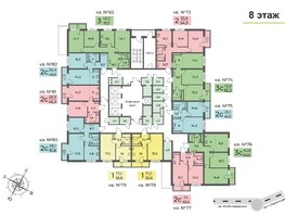 Продается 3-комнатная квартира ЖК Планета, корпус 2, 71.7  м², 9094786 рублей