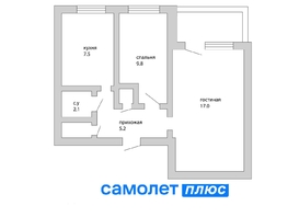 Продается 2-комнатная квартира Ленинградский пр-кт, 43.2  м², 5100000 рублей