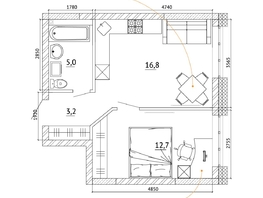 Продается 2-комнатная квартира ЖК Уютный квартал, дом 1, 36.5  м², 5200000 рублей