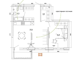 Продается 2-комнатная квартира Молодежный пр-кт, 62.9  м², 7300000 рублей