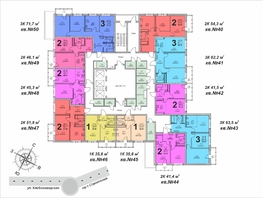 Продается 3-комнатная квартира ЖК Планета, корпус 1, 63.5  м², 8392438 рублей