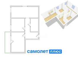 Продается 3-комнатная квартира ЖК Микрорайон 74, 52.2  м², 6490000 рублей