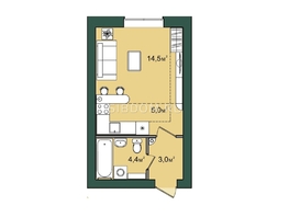 Продается 1-комнатная квартира ЖК Подсолнухи, 27.1 м², 2650000 рублей