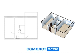 Продается 2-комнатная квартира Спортивная ул, 44.6 м², 4150000 рублей