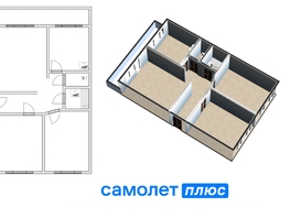 Продается 3-комнатная квартира Сергея Тюленина ул, 61 м², 6150000 рублей