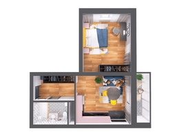 Продается 1-комнатная квартира ЖК Верхний бульвар-2, дом 53 корп 1, 50.4 м², 7041500 рублей