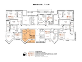 Продается 2-комнатная квартира ЖК Кузнецкий, дом 9, 46.4  м², 5342500 рублей