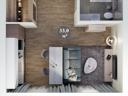 Продается 1-комнатная квартира ЖК Три поколения, дом 11, 33  м², 4851000 рублей