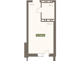 Продается Студия ЖК НОВА на Московском, 26.24  м², 5048445 рублей