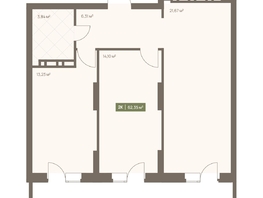 Продается 2-комнатная квартира ЖК НОВА на Московском, 62.35  м&sup2;, 10811610 рублей
