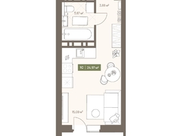 Продается Студия ЖК НОВА на Московском, 24.97  м&sup2;, 5570807 рублей