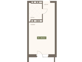 Продается Студия ЖК НОВА на Московском, 26.12  м&sup2;, 5187432 рублей