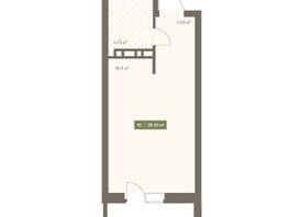 Продается Студия ЖК НОВА на Московском, 28.35  м&sup2;, 5440365 рублей