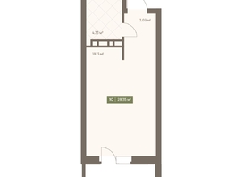 Продается Студия ЖК НОВА на Московском, 28.35  м&sup2;, 5528250 рублей