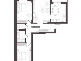 Продается 3-комнатная квартира  Жилой квартал «Моне», 83.06  м², 11694848 рублей