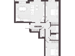 Продается 3-комнатная квартира  Жилой квартал «Моне», 85.01  м&sup2;, 12587091 рублей
