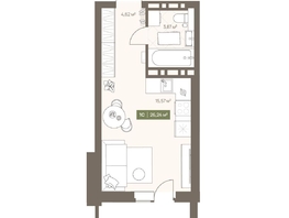 Продается Студия ЖК НОВА на Московском, 26.24  м&sup2;, 5145664 рублей