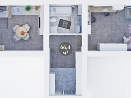Продается 3-комнатная квартира ЖК Три поколения, дом 13, 66.4  м&sup2;, 7436800 рублей