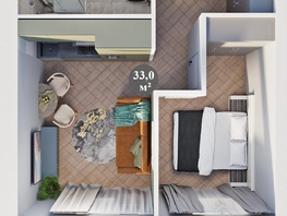 Продается 1-комнатная квартира ЖК Три поколения, дом 13, 32.9  м&sup2;, 4606000 рублей