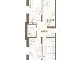 Продается 3-комнатная квартира ЖК НОВА на Московском, 74.48  м&sup2;, 11342708 рублей