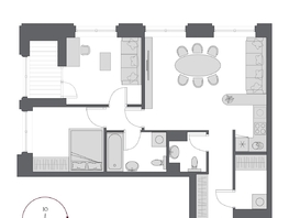 Продается 3-комнатная квартира ЖК Дом Нобель, 70.5 м², 15600000 рублей
