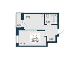 Продается 1-комнатная квартира ЖК Квартал на Игарской, дом 2 мон, 38.62 м², 5600000 рублей