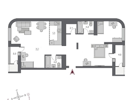 Продается Студия ЖК Беринг, дом 2, 99.4 м², 15875000 рублей