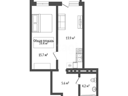 Продается 1-комнатная квартира Ясный Берег ул, 39.4 м², 6100000 рублей