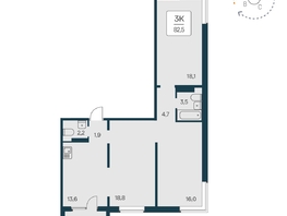 Продается 3-комнатная квартира ЖК Квартал на Игарской, дом 4 пан, 82.5 м², 8550000 рублей