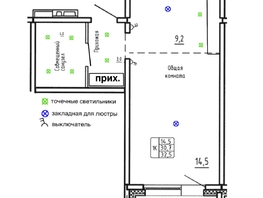 Продается 1-комнатная квартира ЖК Самоцветы, Бирюза дом 2, 32.5 м², 4740000 рублей