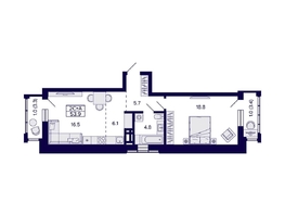 Продается 2-комнатная квартира ЖК Grando (Грандо), 53.9  м², 9450000 рублей