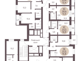 Продается 2-комнатная квартира ЖК Зеленый город, дом 1, 55.5 м², 7069300 рублей