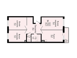 Продается 3-комнатная квартира ЖК Матрешкин двор, дом 2, 74.7 м², 8790000 рублей